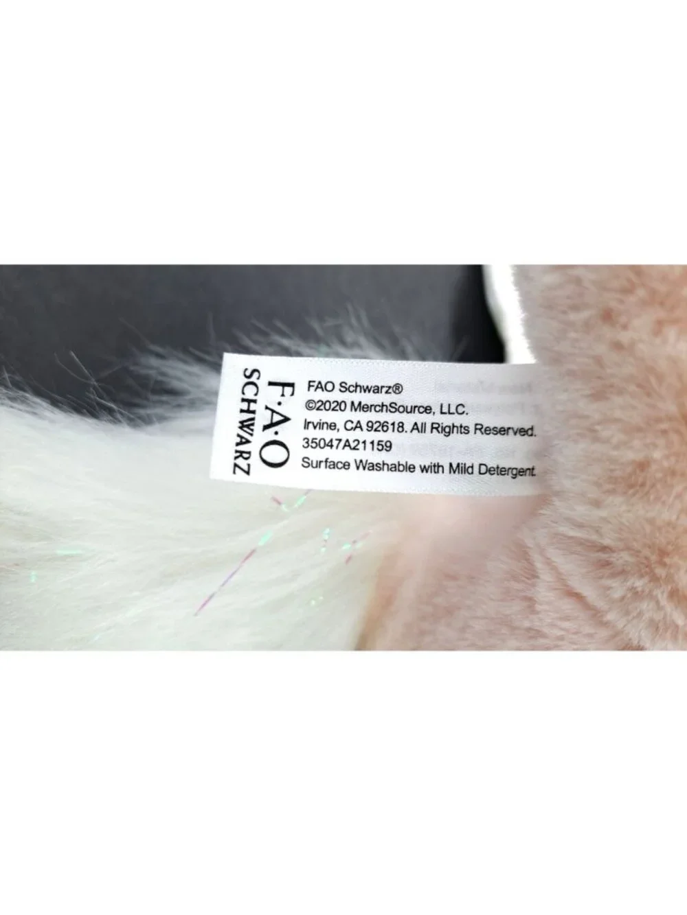 FAO Schwarz Pink Plush Unicorn Pegasus Stuffed Animal Iridescent Horn Wings 14
